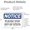 Signmission Please Stay Off Of Steps, 10 in W x Rectangle, Vinyl Decal OS-2PACK-NS-D-710-L-17596 - alternate 2